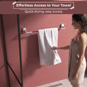Plantex Towel Rod for Bathroom/304 Grade Stainless Steel Towel Bar/Towel Stand/24 Inch Towel Hanger/Bathroom Accessories - Pack of 1 (PM-2402, Chrome)