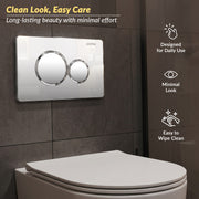 Plantex Flush Plate/Dual Flush Plate for Toilet/Mechanical Dual-Flush Faceplate/Water-Saving Technology – Pack of 1 (Chrome)