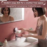 Plantex Soap Holder for Bathroom/304 Grade Stainless Steel Soap Case/Single Soap Dish/Soap Stand/Bathroom Accessories - Pack of 1 (PM-2403, Chrome)