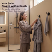 Plantex 304 Grade Stainless Steel Robe Hook/Cloth-Towel Hanger/Napkin Hanger/Bathroom Accessories - Daizy (Black)