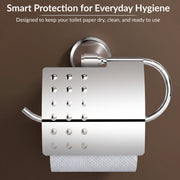 Plantex 304 Grade Stainless Steel Toilet Paper Holder/Toilet Paper Roll Holder/Toilet Roll Holder for Bathroom Accessories - Niko(Chrome)