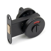 Plantex Bathroom Indicator with Lock/Stainless Steel Red and Green Indicator Keyless Door Lock/Round Toilet Partition Door Lock - Pack of 1 (Black)