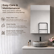 Plantex Bathroom Mirror Cabinet/304 Stainless Steel Bathroom Cabinet with Mirror/Bathroom Storage Cabinet/Wall Mounted Mirror Bathroom Cabinet (16x24 Inch, Chrome)