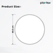 Plantex Aluminium Frame Mirror for Wall/Round Wall Mount Mirror for Bedroom/Dressing Room/Living Room/Entryway - (24 Inch-Black)
