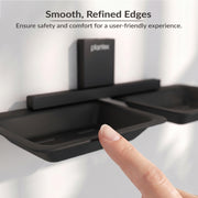 Plantex 304 Grade Stainless Steel Double Soap Stand/Dual Soap Dish/Soap Case/Soap Storage/Wall Mounted Soap Holder/Bathroom Accessories - Crystal (Black)