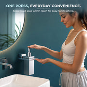 Plantex 304 Grade Stainless Steel Liquid Soap Dispenser/Shampoo/Handwash Dispenser for Washbasin/Bathroom Accessories - (Tesla, Chrome)