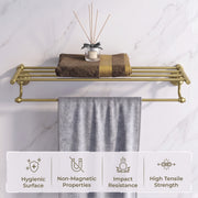 Plantex 304 Grade Stainless Steel 24 inch Towel Rack for Bathroom/Towel Stand/Hanger/Bathroom Accessories - Skyllo (Antique)