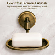 Plantex 304 Grade Stainless Steel Soap Holder Stand for Bathroom and Wash Basin Bathroom Accessories - Niko (Antique)