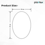 Plantex Unframed Unframed Oval Mirror for Wall/Mirror with Beveled Smooth Edges/Mirror for Bathroom/Dressing Room/Living Room/Bedroom/Entryway - (18x12 Inch), White