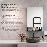 Plantex Bathroom Mirror Cabinet/304 Stainless Steel Bathroom Cabinet with Mirror/Bathroom Storage Cabinet/Wall Mounted Mirror Bathroom Cabinet (20x32 Inch-Chrome)