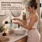 Plantex 304 Grade Stainless Steel Soap Dispenser for Bathroom/Liquid Dispenser for Kitchen/Shampoo Dispenser/Bathroom Accessories - Nipron (Black)