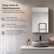 Plantex Bathroom Mirror Cabinet/304 Stainless Steel Bathroom Cabinet with Mirror/Bathroom Storage Cabinet/Wall Mounted Mirror Bathroom Cabinet (10x16 Inch-Chrome)