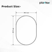 Plantex Glass Frameless Capsule Oval Mirror for Wall/Mirror with Beveled Smooth Edges for Bathroom/Dressing Room/Living Room/Bedroom/Entryway - (18x12 Inch), Clear