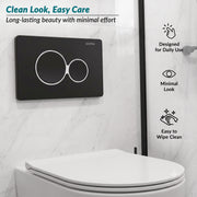 Plantex Flush -Plate/Push Plate for Toilet/Mechanical Dual-Flush Plate/Water Saving Technology - Pack of 1 (4511, Black)