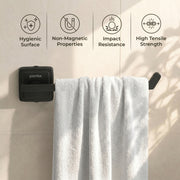 Plantex Black Towel Hanger for washbasin/Napkin Holder for Kitchen/Hand Towel Hanger/Bathroom Accessories -304 Grade Stainless Steel, Decan