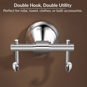 Plantex 304 Grade Stainless Steel Robe Hook/Cloth Hanger/Robe Hooks for Bathroom/Wall Hanging/Bathroom Accessories - Chrome (Niko)