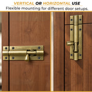 Plantex Stainless Steel Tower Bolt/Tower Bolt for Home,Offices Doors and Windows/4 Inch Tower Bolt for Main Door/Door Latch/Kundi/Chitakini/Door Latch for Windows - Pack of 1 (Brass Antique)