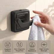 Plantex 304 Grade Stainless Steel Robe Hook/Hanger/Hook for Hanging Towel in Bathroom/Living Room - Decan (Black)