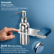 Plantex Liquid Soap Dispenser for Bathroom/304 Grade Stainless Steel Shampoo Dispenser/Hand wash Dispenser/Bathroom Accessories - Pack of 1 (Regent, Chrome)