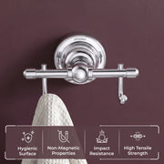 Plantex 304 Grade Stainless Steel Robe Hook/Cloth-Towel Hanger/Napkin Hanger/Bathroom Accessories Pack of 1, Skyllo (Chrome)