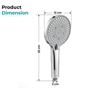 Plantex Hand Shower for Bathroom/5 Mode Multifunctional Shower/5-Inch ABS Plastic Silicone Handheld Shower Head/Easy Mode Switching – (Chrome, APS-8607)
