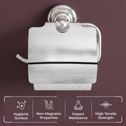 Plantex 304 Grade Stainless Steel Toilet Paper Roll Holder/Tissue Paper Holder/Toilet Paper Holder in Bathroom/Kitchen/Bathroom Accessories Pack of 1, Skyllo (Chrome)