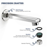 Plantex Bath Tub Spout with Wall Flange/Single Lever Spout/High Flow Tap for Bathroom/Kitchen - Pack of 1 (Chrome)