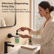 Plantex 304 Grade Stainless Steel Liquid Soap Dispenser/Shampoo Dispenser/Hand Wash Dispenser/Bathroom Accessories - Daizy (Black)