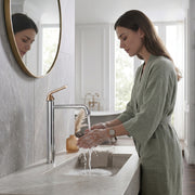 Plantex Brass Wash Basin Mixer Tap/Hot & Cold Basin Mixer Faucet/Deck Mount Pillar Spout for Bathroom Sink - Pack of 1 (APS-4600, Chrome & Rose Gold)