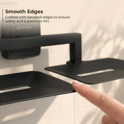 Plantex 304 Grade Stainless Steel Black Dual Soap Holder for Bathroom/Double Soap Dish/Soap Stand/Soap Case/Bathroom Accessories - Decan (Black)