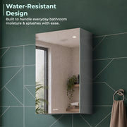 Plantex Bathroom Mirror Cabinet/304 Stainless Steel Cabinet with Mirror/Storage Cabinet/Wall Mounted Bathroom Cabinet (10x16 Inch, Chrome)