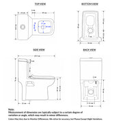 Plantex Platinum Ceramic Commode Toilet/S Trap One Piece Western Toilet/Rim Washdown Flush Commode with Soft Close Toilet Seat Cover (White, Ultra)