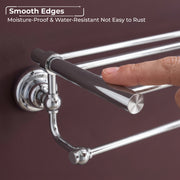 Plantex 304 Grade Stainless Steel 24 inch Towel Rack for Bathroom/Towel Stand/Hanger/Bathroom Accessories - Skyllo (Chrome)