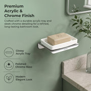 Plantex Stainless Steel with ABS Material Wall Mounted Soap Holder/Soap Case Holder for Bathroom/Bathroom Accessories - (Chrome)