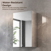 Plantex Bathroom Mirror Cabinet/304 Stainless Steel Bathroom Cabinet with Mirror/Bathroom Storage Cabinet/Wall Mounted Mirror Bathroom Cabinet (10x16 Inch-Chrome)