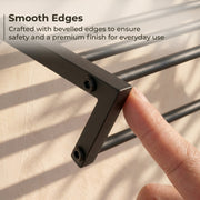 Plantex 304 Grade Stainless Steel Towel Rack in Bathroom/Towel Rod/Bathroom Towel Hanger for Wall/Bathroom Accessories (24 Inch - Black) Decan