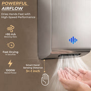 Plantex Automatic Hand Dryer 1000W/304 Stainless Steel Touchless Hand Dryer