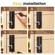 Plantex Stainless Steel 4 inch Tower Bolt/Tower Bolt for Home,Offices Doors and Windows/Tower Bolt for Main Door/Door Latch/Kundi/Chitakini/Door Latch for Windows (Black, Pack of 1)