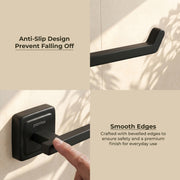Plantex Black Towel Hanger for washbasin/Napkin Holder for Kitchen/Hand Towel Hanger/Bathroom Accessories -304 Grade Stainless Steel, Decan