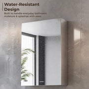 Plantex Bathroom Mirror Cabinet/304 Stainless Steel Bathroom Cabinet with Mirror/Bathroom Storage Cabinet/Wall Mounted Mirror Bathroom Cabinet (14x20 Inch, Chrome)