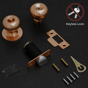 Plantex Stainless Steel Bathroom Door Lock/Keyless Cylindrical Lock For Bathroom/Balcony/Tubular Door Knob/Handle - Pack Of 1 (Rose Gold)