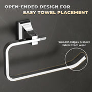 Plantex Towel Ring for Bathroom/Pure Brass Towel Holder/Towel Stand/Towel Hanger/Bathroom Accessories - Pack of 1 (APS-DL-08, Chrome)