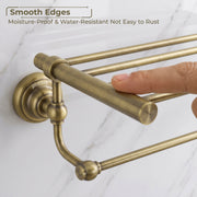 Plantex 304 Grade Stainless Steel 24 inch Towel Rack for Bathroom/Towel Stand/Hanger/Bathroom Accessories - Skyllo (Antique)