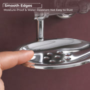 Plantex Platinum Stainless Steel 304 Grade Skyllo 2in1 Soap Dish with Tumbler Holder/Soap Stand/Tooth Brush Holder/Bathroom Accessories(Chrome) - Pack of 1