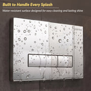 Plantex Push-Plate/Flush Plate for Toilet/Mechanical Dual-Flush Plate/Water Saving Technology - Pack of 1 (4519, Chrome)