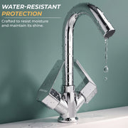 Plantex Sink Tap for Kitchen Basin with Teflon Tape/Kitchen Mixer Tap with 360° Swivel Spout/Hot and Cold Mixer (Celesiya-1240-Chrome)