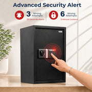Plantex Safe Locker for Home/56 Litre Hotel Safe Tijori Box/Digital Locker/Electronic Safety Locker with Master & User Dual Code Access with Emergency Key/2 Years Warranty By Plantex (Black)