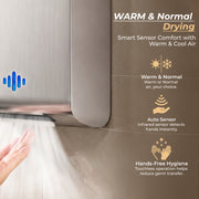 Plantex Automatic Hand Dryer 1000W/304 Stainless Steel Touchless Hand Dryer