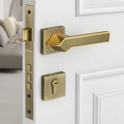 Plantex Door Lock for Home/Main Door Lock Set/Mortise Lock Set with Brass Lock Body & Cylinder - Pack of 1 (7133, Brass Antique & PVD Gold)