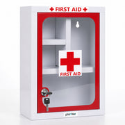 Plantex First Aid Box/Medicine Storage Box/Emergency First Aid Kit Box/Medical Box for Home, School & Office/Medicine Organizer with Multi Compartment - (Red & White) – Big Size Wall Mount – GI Steel